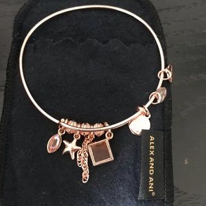 Alex and Ani Beach Charm Bangle in Rose Gold